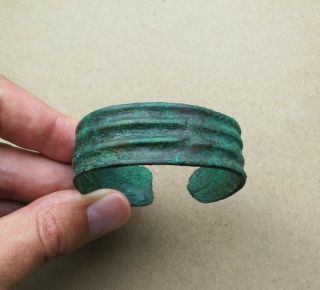 Ancient Greece - Rome Bronze Bracelet Warrior - Legionnaire Green Patina Rare