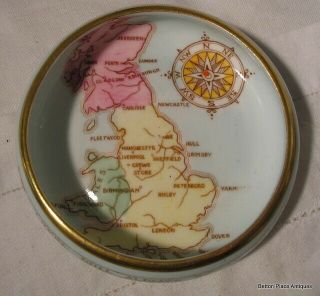 Antique Paragon England Bone China Patriotic Series Small Bowl Map Of England