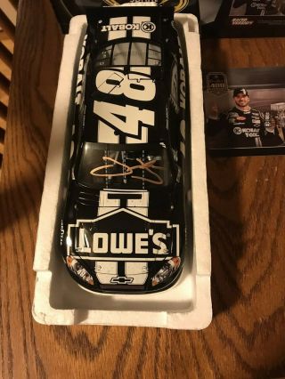 2012 Jimmie Johnson AUTOGRAPHED Indy Raced Version Win 1/24 Diecast RARE 1 / 573 3
