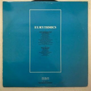 Eurythmics Rare Unique Italy Live 12 " Vinyl Record When Tomorrow Come Ann Lennox