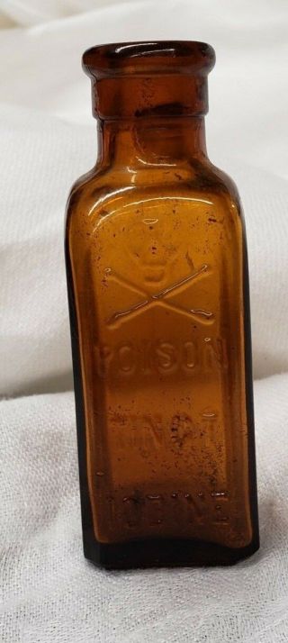 Antique Poison Bottle Skull & Cross Bones Circa 1900 - 40 