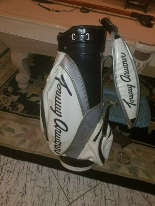 Rare Vintage Tufhorse Tommy Armour Golf Bag Blue Silver White Staff