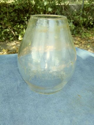 Vintage T&n,  O.  Rr Texas Orleans Railroad Lantern Globe Only Rare