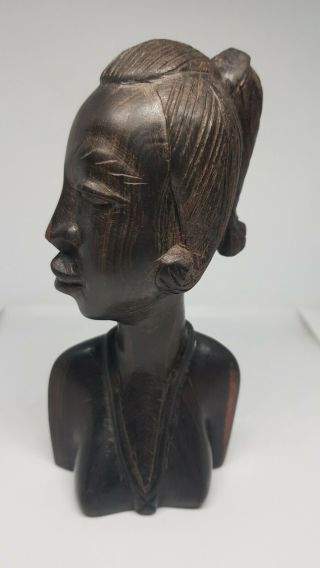 Vintage Antique Wooden Hand Carved Old Art Sculpture Women Figure African