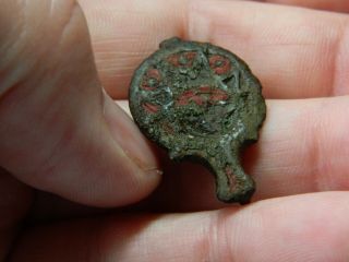 Rare Roman Romano British Bronze Enamelled Plate Brooch Metal Detecting Detector