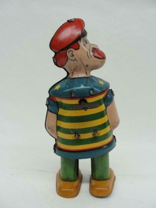 VINTAGE 30s J.  CHEIN RARE BARNACLE BILL WALKER TIN WIND UP TOY POPEYE CHARACTER 3