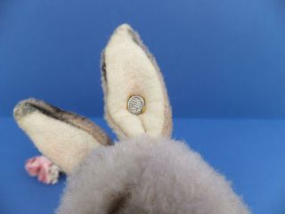 Vintage German STEIFF GRISSY DONKEY Toy Silver Ear Button 1817/00 Wood Fill Bear 2