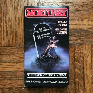 Mortuary Vhs / Ovation Video 1991 / Rare Htf Oop / Horror Cult Gore Thriller