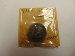 Old Rare Vintage Pinback Button Stud Pin Babe Ruth Baseball Player