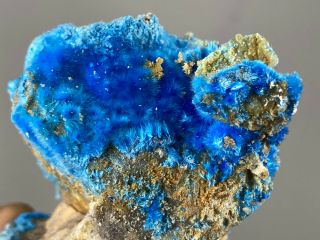 66mm Rare Blue Cyanotrichite On Matrix From China
