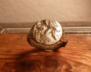 Stunning Large Ancient Roman Bronze Ring With Decorations - Metal Detecting Find