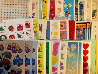 Choose 1 Vtg Vintage Hallmark Sheet Stickers Rare Holiday Candy Character Flower