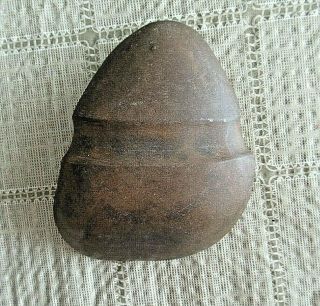 Rare Native American Indian 1/2 Groove Stone Rock Artifact Ax Hatchet Head Tool
