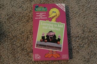 Sesame Street Learning To Add And Subtract Vhs Big Bird Rare