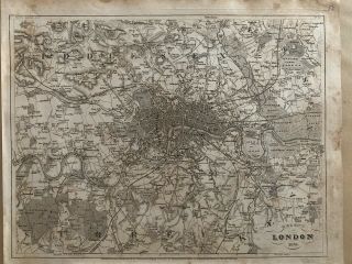 1849 London City Plan Antique Map By Joseph Meyer 171 Years Old