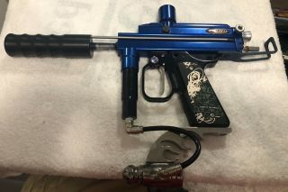 Blue Wgp Autococker Paintball Pump Gun,  Marker,  Vintage,  Cp,  Rare