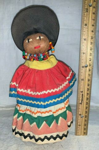 Antique Seminole Native American Indian Doll Vintage Old Folk Art Palmetto 156