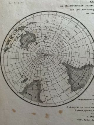 1852 NORTHERN & SOUTHERN HEMISPHERE ANTIQUE MAP BY JOSEPH MEYER 2