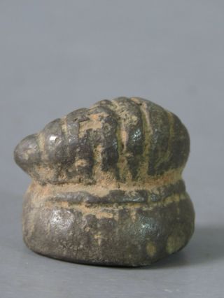 10 Rare Antique Bronze? Opium Weight Excavated in soil 2