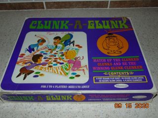 Rare Vintage 1968 Whitman Clunk A Glunk Board Game With Cards