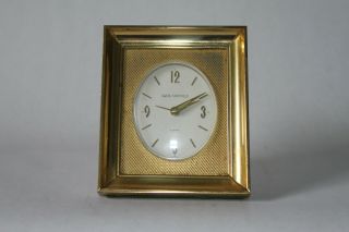 Vintage Swiza Sheffield Mantel/table Alarm Clock,  Brass Case