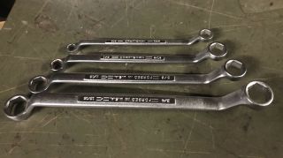 Rare Vintage Craftsman V Series Deep Offset Double Boxed End Wrench Set Of 4