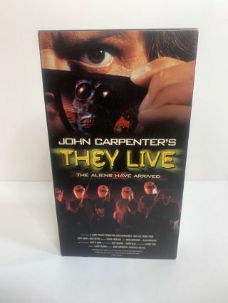 John Carpenter’s They Live The Aliens Have Arrived Vhs Rare Vhs Film