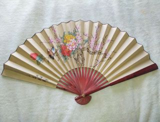 Vintage Originalsensu/ogi Japanese Fan.  Hand Painted And Signed By The