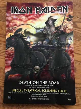 Iron Maiden - Rare 2006 Death On The Road Theatrical Screening Poster