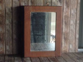 Antique Timber Medicine Cabinet - Vintage Wooden First Aid Cabinet With Mirror