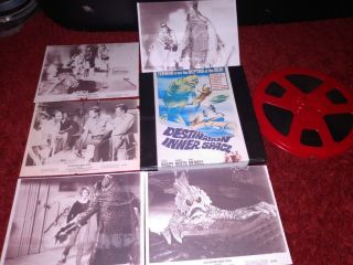 8 Film Destination Inner Space (1966) Rare 400ft Reel With Cards
