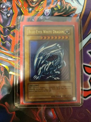 Ultra Rare Yugioh Blue Eyes White Dragon Sdk - 001 Holographic