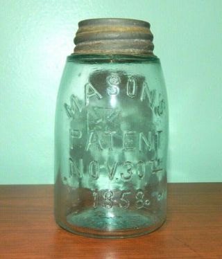 Antique Midget Fruit Jar Mason 