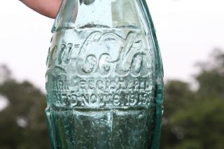 Nov 16 1915 Coca Cola Bottle Fayetteville Tennessee Tenn TN Ice Blue Rare 2