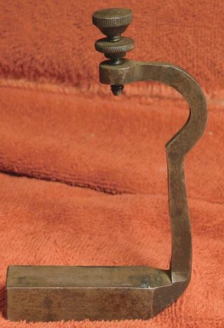 Antique Early Hand Wrought Steel Jewelers Anvil Clamp Bench Block Specialty Fine