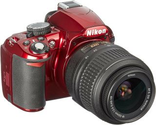 Rare Nikon D D3100 14.  2mp Digital Slr Camera - Red W/ Lenses And Camera Bag