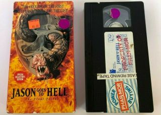 Jason Goes To Hell Vhs Rare Horror Special Collector 