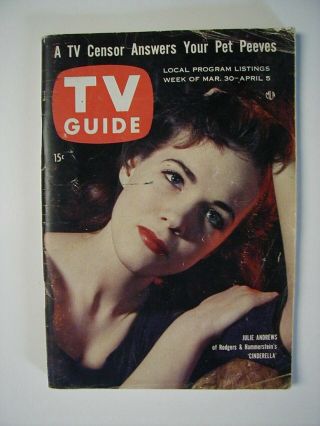 York Metro Mar 30 1957 Tv Guide Julie Andrews L Bernstein Jonathan Winters