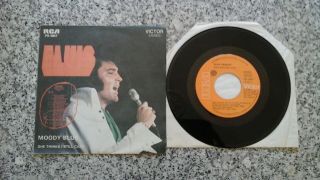 Elvis Presley Moody Blue 7 " 45 Rca Victor Pb - 0857 Portugal Rare 1976