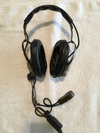 Rare Vintage Telephonics Military Headphones Aviation Headset W/mic M - 138/g