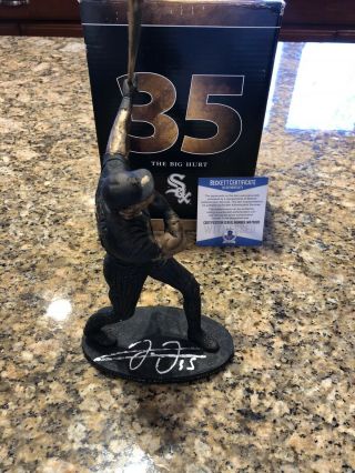 Frank Thomas Autographed Chicago White Sox Statue Figurine Beckett Hof Rare