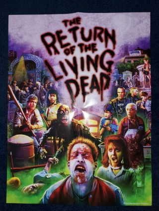 Return Of The Living Dead One Sheet Shout Factory Rare