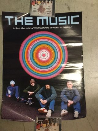 The Music The Music Rare Debut Album Promo Poster Robert Harvey Adam Nutter Band