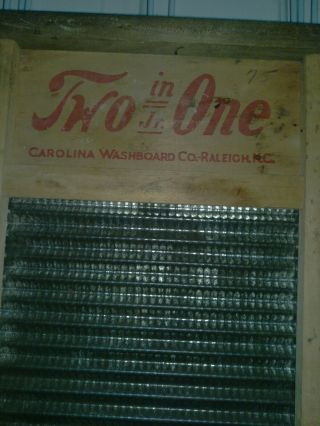 Vintage Carolina Two In One Jr Washboard