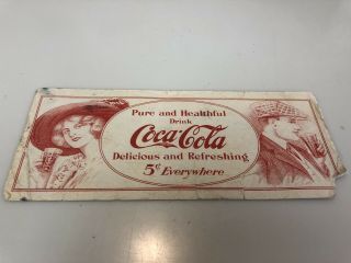 Antique Coca Cola Ink Blotter,  Rare