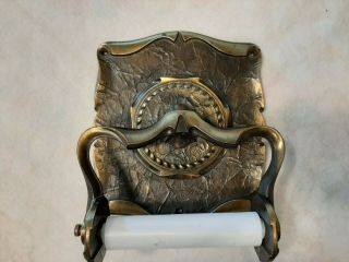 Vtg.  Amerock Carriage House Wall Mount Toilet Paper Holder Antique Brass