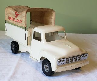 Early Buddy L Toys Ford Cab Ambulance Truck W/canopy Roof 50 