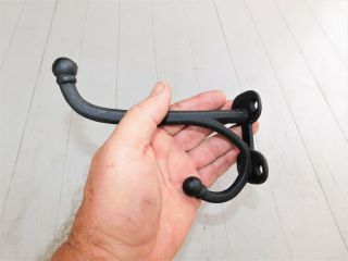 Vintage 5 - 3/4 " Harness Tack Saddle Hook,  Cast Iron Straight From The Barn 1