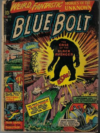 Blue Bolt 109 Star Publications 1951 Very Rare Book Only 11 On The Census