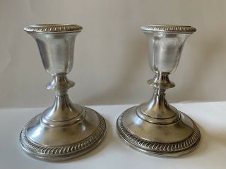 M.  Fred Hirsch Sterling Silver Weighted 31 Candle Stick Holders 4 3/4 "